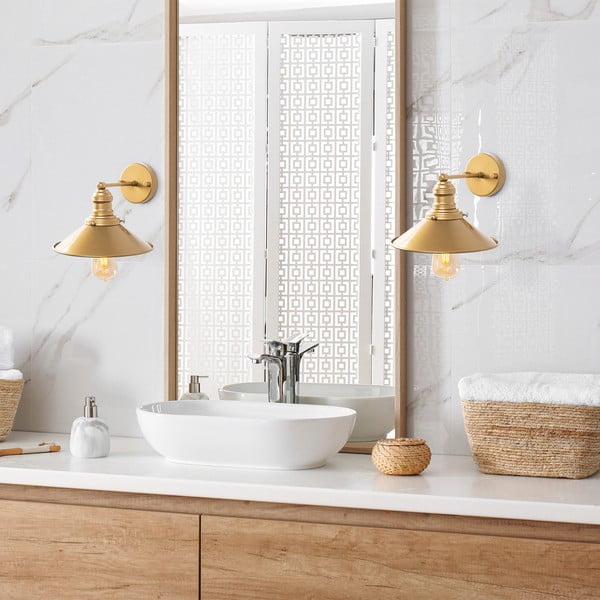 Stenska svetilka v zlati barvi ø 24 cm Conical – Opviq lights-image-4