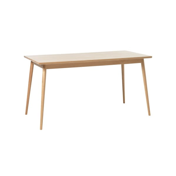 Raztegljiva jedilna miza z mizno ploščo v hrastovem dekorju 150x90 cm Barrali – Unique Furniture-image-2