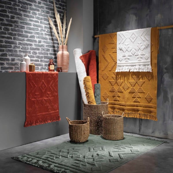 Oker rumena pralna preproga 60x90 cm Cilaos – douceur d'intérieur-image-2