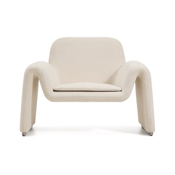 Bež fotelj iz šenilje Melvia – Kave Home-image-2