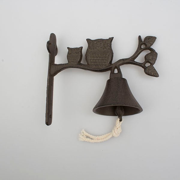 Dakls Rustico Owl stalni zvonec iz litega železa