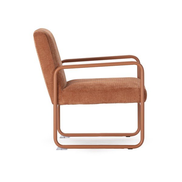 Fotelj iz šenilje v barvi terakote Vince – MOME-image-3