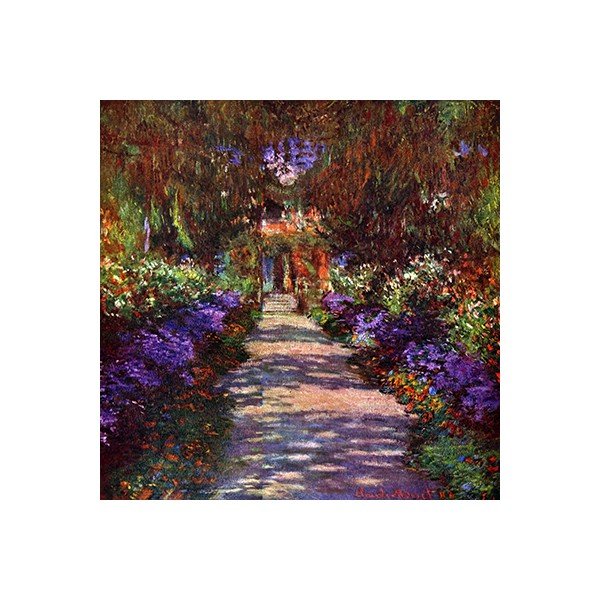 Claude Monet - Pot v Monetovem vrtu, 40x40 cm