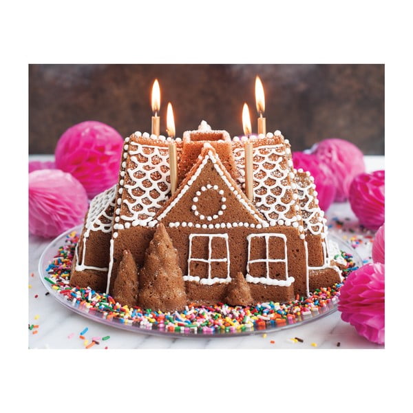 Model za kolač v srebrni barvi Nordic Ware Gingerbread House, 2,1 l-image-4