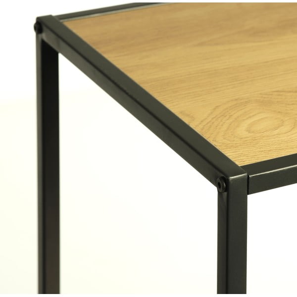 Črn/naraven regal v hrastovem dekorju 80x180x35 cm Altino – Unique Furniture-image-4