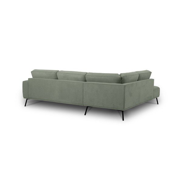 Zelena kotna sedežna garnitura iz šenilje (levi kot/v obliki črke L) Amsterdam – Scandic-image-3