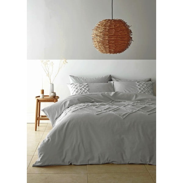 Siva bombažna posteljnina Pineapple Elephant Diamond, 200 x 200 cm-image-1