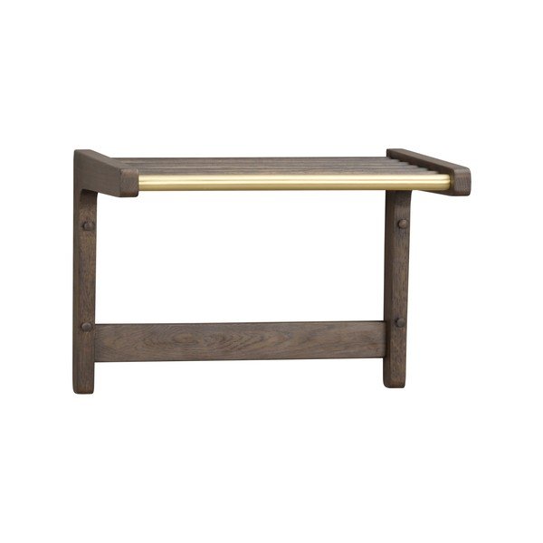 Temno rjav hrastov stenski obešalnik Inverness - Rowico-image-2