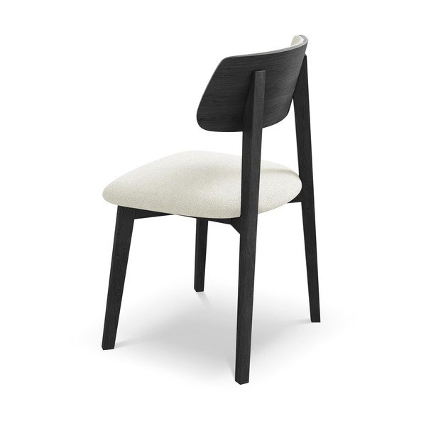 Kremno bel jedilni stol iz masivnega lesa Niu – Makamii-image-3