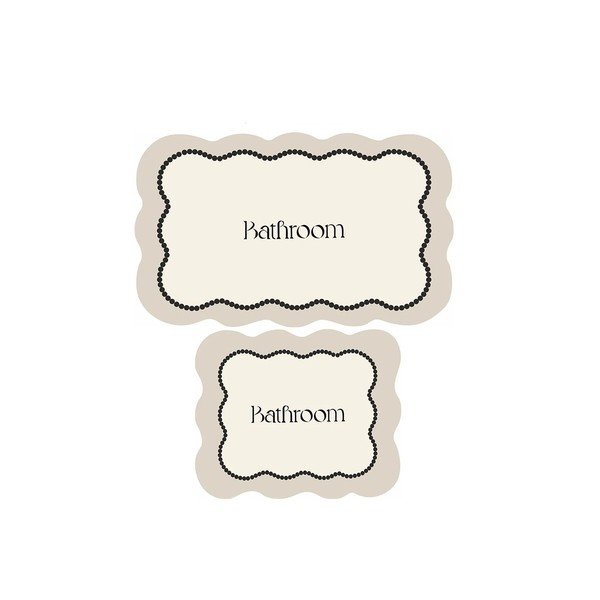 Kremno bele kopalniške preproge v kompletu 2 ks 60x100 cm Bounde – Foutastic