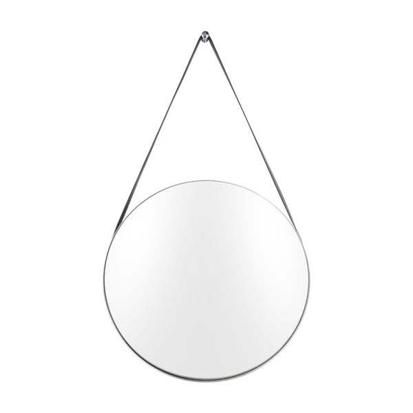 Stensko ogledalo z okvirjem v srebrni barvi PT LIVING Balanced, ø 47 cm