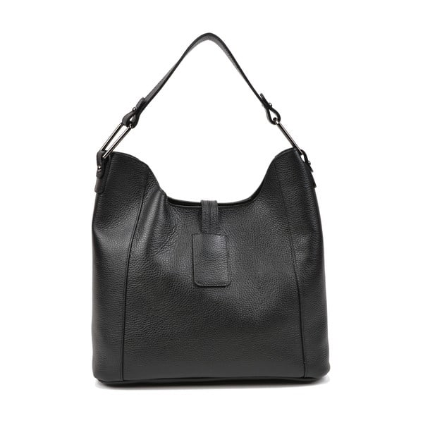 Črna usnjena ženska torbica Carla Ferreri