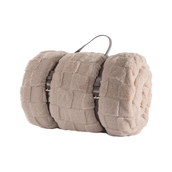 Bež odeja iz mikropliša 150x200 cm Rava – Tiseco Home Studio-image-4