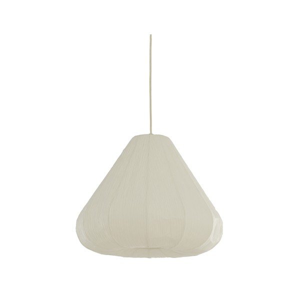 Kremno bela viseča svetilka s papirnatim senčilom ø 10 cm Sarella – Light & Living