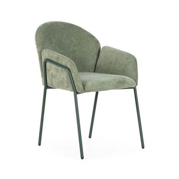 Zeleni oblazinjeni jedilni stoli v kompletu 2 ks Aslin – MOME