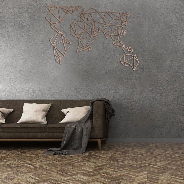 Bakrena kovinska stenska dekoracija Homemania Decor World-image-4