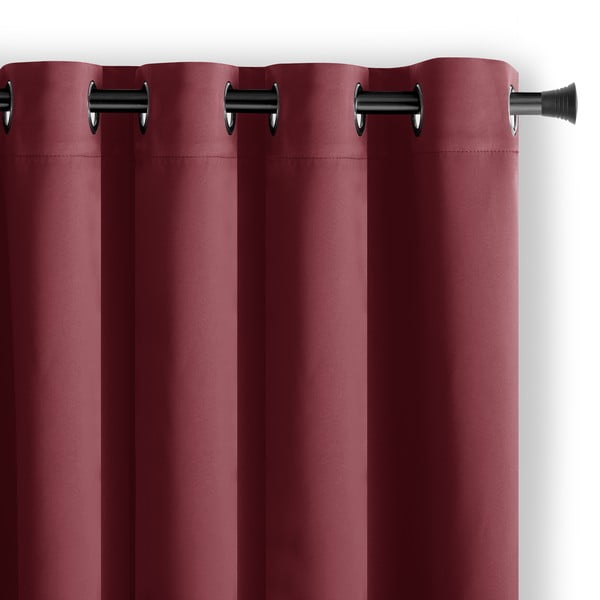Bordo rdeča zavesa za delno zatemnitev 140x270 cm Kierra – Restilo