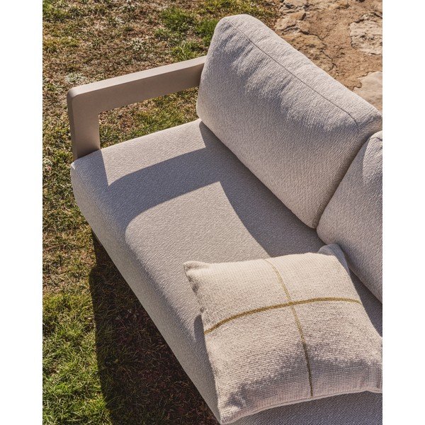Bež/sivorjava aluminijasta vrtna garnitura za 3 osebe Nerano – Kave Home-image-2
