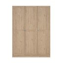 Garderobna omara v hrastovem dekorju v naravni barvi 147x200 cm Billund – Tvilum