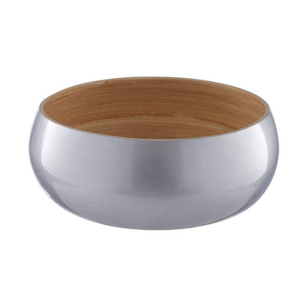 Skleda iz bambusa v srebrni barvi Premier Housewares, ⌀ 20 cm