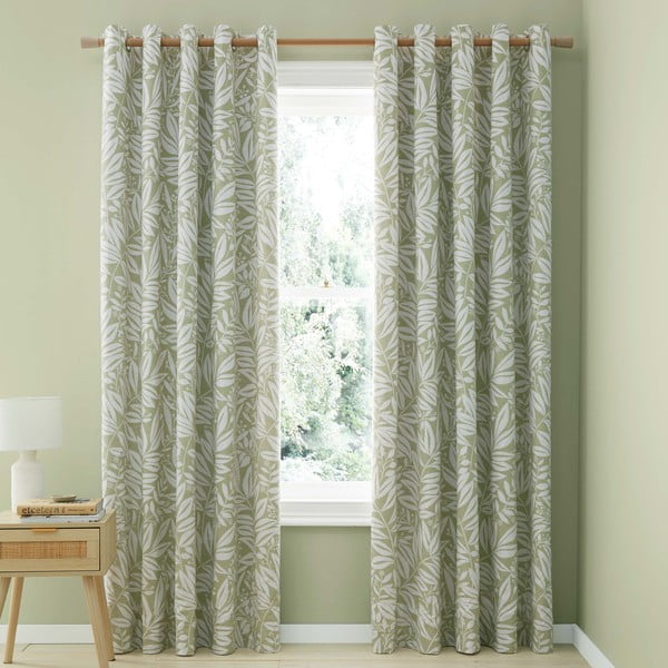 Zelene zavese v kompletu 2 ks 168x229 cm Sorrel Leaves – Catherine Lansfield-image-2