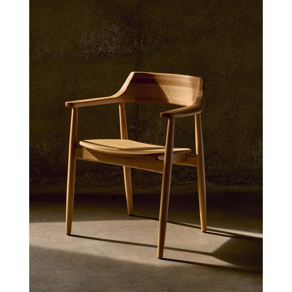 Jedilni stol iz masivnega hrasta v naravni barvi Fondes – Kave Home-image-2