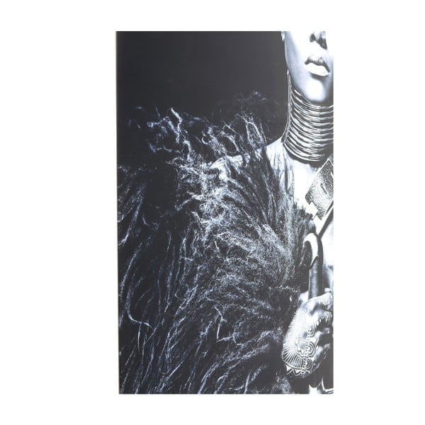 Črno-bela glazirana slika Kare Design Lady Knight, 150 x 100 cm-image-1