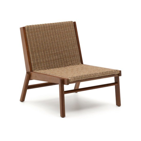 Vrtni fotelj iz masivnega lesa v naravni barvi Itani – Kave Home