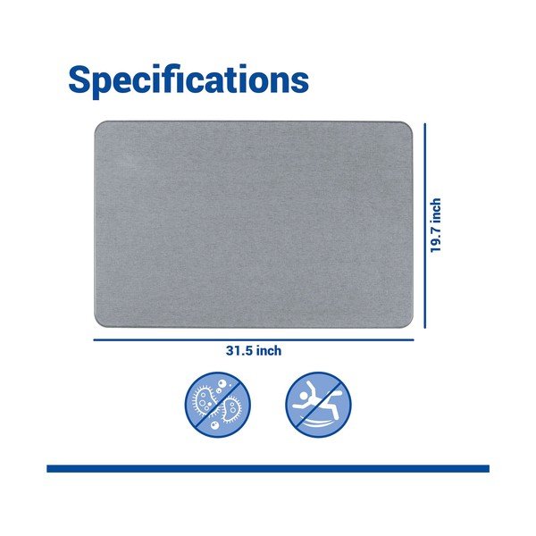 Siva kopalniška preproga iz diatomejske zemlje 50x80 cm Simi – Wenko-image-4