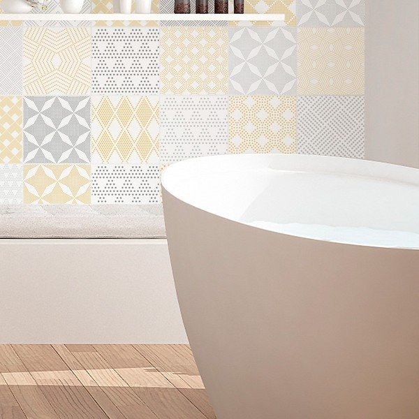 Komplet 24 dekorativnih stenskih nalepk Ambiance Tanyka, 15 x 15 cm-image-3