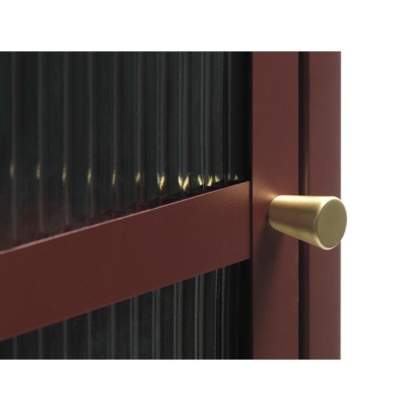 Rdeča kovinska vitrina 58x160 cm Bronco – Unique Furniture-image-4