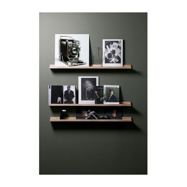 Polica za slike iz masivnega hrasta 120 cm Studio – WOOOD-image-3