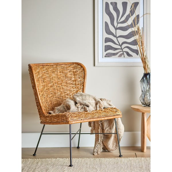 Pleten fotelj v naravni barvi Somme – Bloomingville-image-1