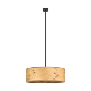 Viseča svetilka iz lesenega furnirja bež barve Bulb Attack Ocho XL, ⌀ 45 cm