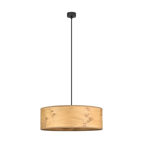 Viseča svetilka iz lesenega furnirja bež barve Sotto Luce Ocho XL, ⌀ 45 cm
