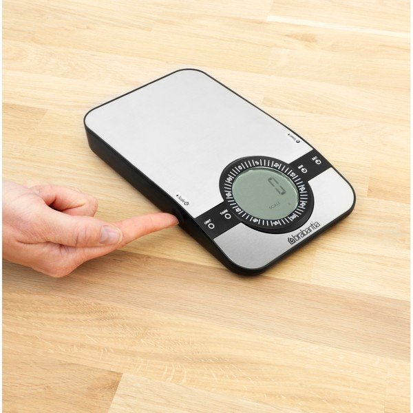 Črno-bela kuhinjska tehtnica Brabantia Timer-image-1