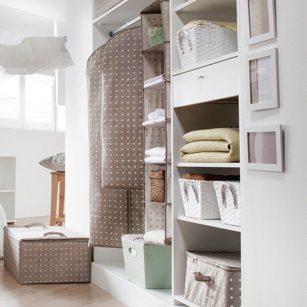 Bež škatla za shranjevanje Compactor Dots, 50 x 70 cm-image-3