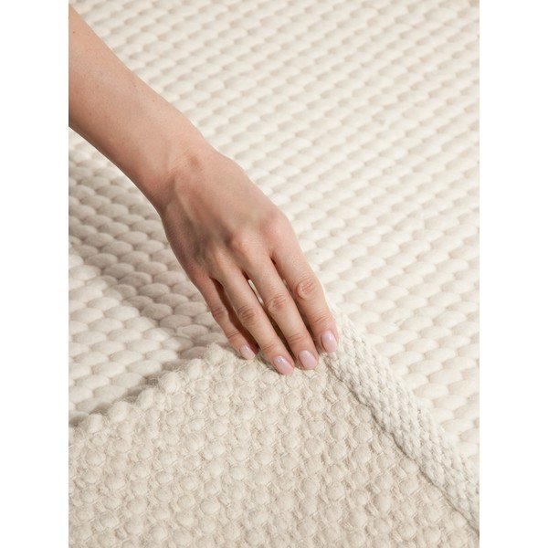 Kremno bela ročno tkana volnena preproga 200x290 cm Lyon Beans – Elle Decoration-image-4