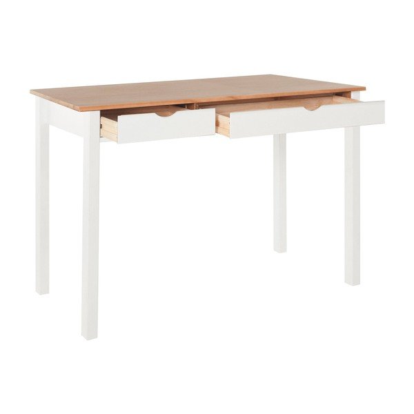 Bela in rjava delovna miza iz borovega lesa Støraa Gava, dolžina 120 cm-image-3