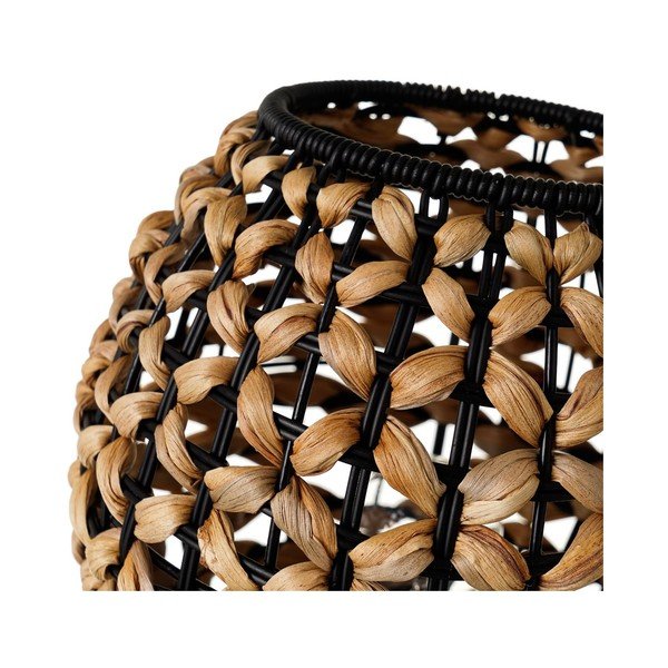 Črna/naravna namizna svetilka s senčnikom iz vodne hijacinte (višina 23 cm) Natural Way – Casa Selección-image-2