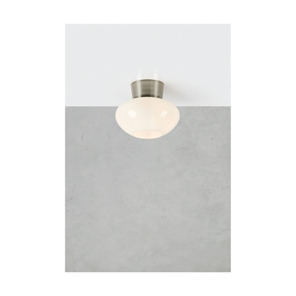 Srebrno-bela stropna svetilka s steklenim senčilom Malaga – Markslöjd-image-1