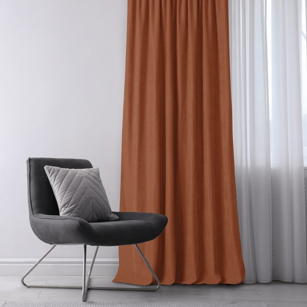 Zavesa v opečnati barvi 140x225 cm Milana - Homede-image-1