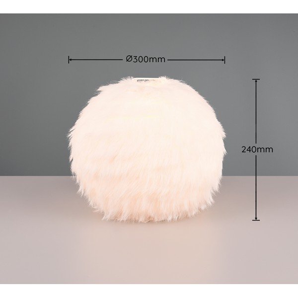 Kremno bela namizna svetilka (višina 24 cm) Furry – Reality-image-3