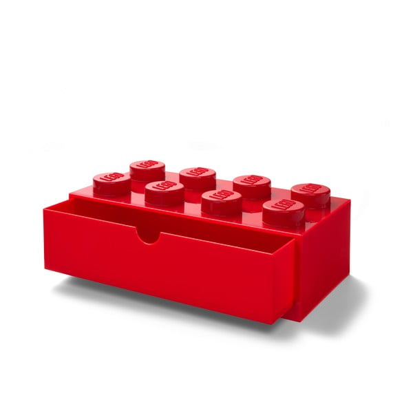 Rdeča škatla za pisalno mizo s predalom LEGO® , 31 x 16 cm-image-1