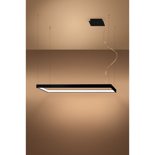 Črna kovinska LED viseča svetilka TUULA – Thoro-image-2