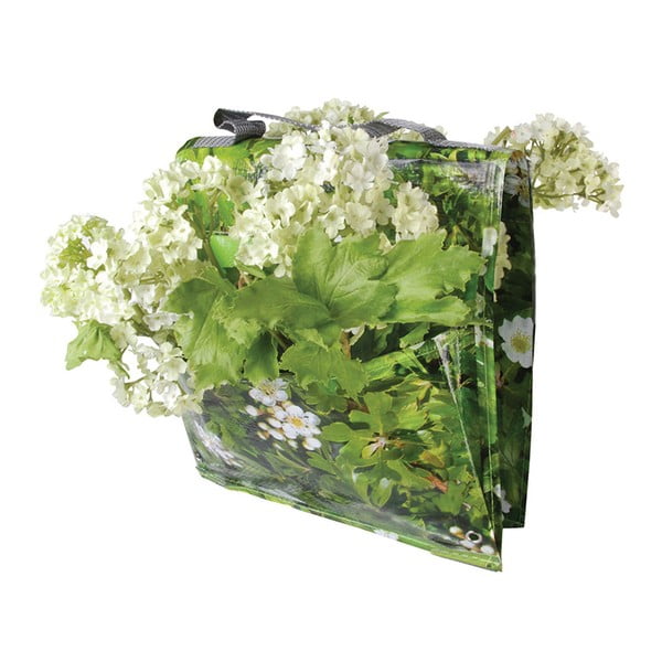 Esschert Design Ginny Zelena cvetlična torba nad ograjo