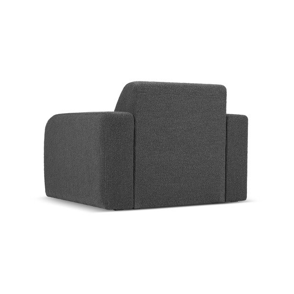 Temno siv fotelj iz tkanine bouclé Molino – Micadoni Home-image-3