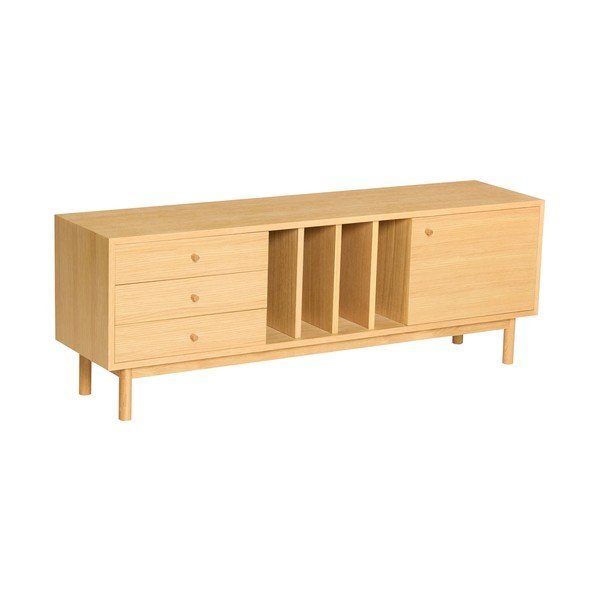 Komoda v hrastovem dekorju v naravni barvi 140x50x37 cm Nobby – Hübsch