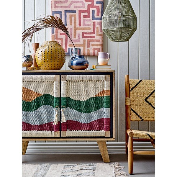 Nizka komoda iz mangovega lesa 93x80 cm Sedik - Bloomingville-image-2