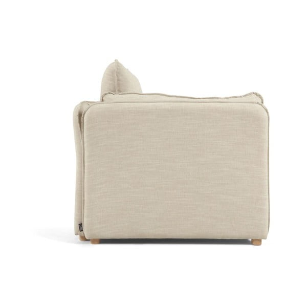 Sivo-bež raztegljiva sedežna garnitura 210 cm Tanit – Kave Home-image-3